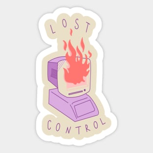 lost control Sticker